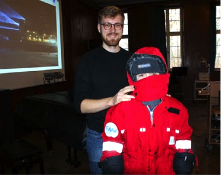 Polarforscher mit Thermo-Overall